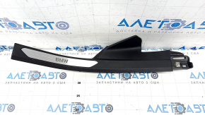 Door sill trim rear left BMW X5 G05 19-23 black with chrome insert BMW, backlight, scratches