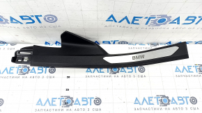 Door sill trim rear right BMW X5 G05 19-23 black with chrome insert BMW, backlight, scratches