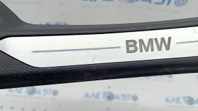 Door sill trim rear right BMW X5 G05 19-23 black with chrome insert BMW, backlight, scratches