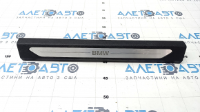Door sill trim front left BMW X5 G05 19-23 black with chrome insert BMW, backlight, scratches