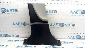 Lower left center pillar trim Tesla Model S 12-20 black, with gray insert, worn, broken mount