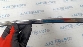 Door molding upper rear right Hyundai Sonata 15-19 chrome, scratches, bump