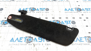 Tesla Model S 12-20 right visor black, suede, no hook, mirror cover missing