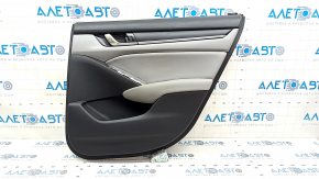 Door trim card rear right Honda Accord 18-22 black with gray insert leather, scratches