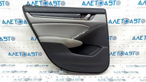 Door trim card rear left Honda Accord 18-22 black with gray insert leather