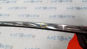 Upper rear right door molding Hyundai Sonata 15-19 chrome, scratches, bumps, broken fasteners