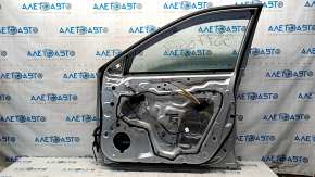 Door assembly front right Nissan Rogue 14-20 keyless, silver K23, bumpers on molding