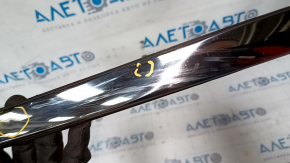 Rear right window molding Kia Optima 16 - chrome, broken fasteners, scratches