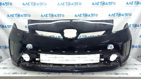 Front bumper bare Toyota Prius 30 13-15 rest, black, crack, scratches