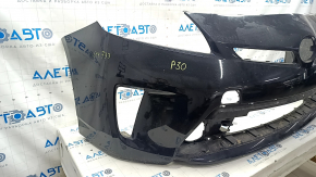 Front bumper bare Toyota Prius 30 13-15 rest, black, crack, scratches