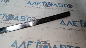 Upper rear left door molding Acura ILX 13 - chrome, deformed, bumps, broken fastener