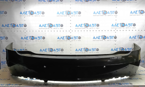 Rear bumper bare Tesla Model S 12-15 pre-rest for 6 parking sensors, green PMSG, cracked mount