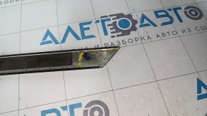 Upper front left door molding Nissan Rogue 14-20 chrome, scratches, missing fastener, broken fastener