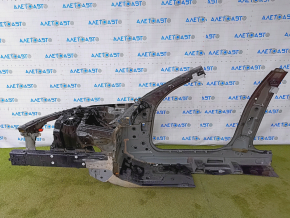 Front right quarter BMW 5 G30 17-23 sawed off, with central pillar, black