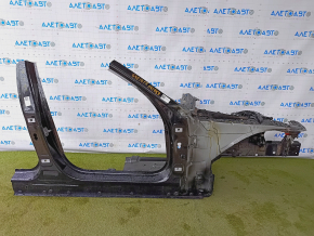 Front right quarter BMW 5 G30 17-23 sawed off, with central pillar, black