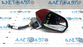 Side mirror right Lincoln MKZ 13-16 11 pins, turn signal, heated, backlight, red, broken cover