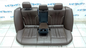 Rear row of seats 2 row BMW 5 G30 17-23 leather dark brown, scratches, bumps