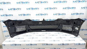 Front bumper complete BMW 5 G30 17-20 with parking sensors and wiring, M Sport, black, broken mount, scratches