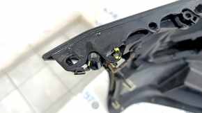 Front bumper complete BMW 5 G30 17-20 with parking sensors and wiring, M Sport, black, broken mount, scratches