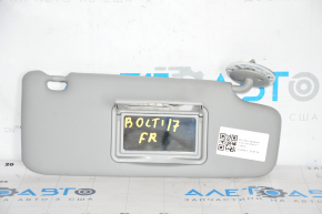 Right visor Chevrolet Bolt 17 gray, without hook