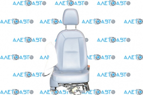 Chevrolet Bolt 17 passenger seat with airbag, dark gray leather, mechanical, heated, blown cushion, scuffs