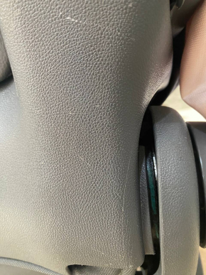 Chevrolet Bolt 17 passenger seat with airbag, dark gray leather, mechanical, heated, blown cushion, scuffs
