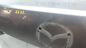 Trunk lid Mazda 3 14-18 BM without spoiler, silver 38P, bump, scratches