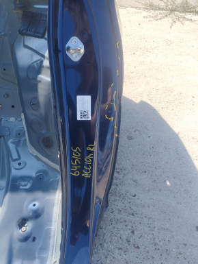 Sunset of the rear wing left Honda Accord 18-22 blue, on the body is dented, bumps