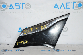 Rear fender trim right Chevrolet Bolt 17-21 black gloss, chrome molding, scratches