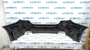 Rear bumper complete BMW 5 G30 17-20 with parking sensors, wiring, frame and fasteners, M Sport, black, scratches, crack in fastener