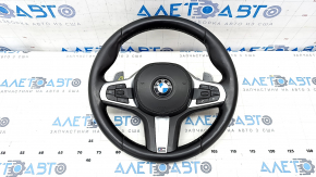 Steering wheel complete with AIRBAG BMW 5 G30 17-22 leather black without heating, M Sport, scuffs, scratches