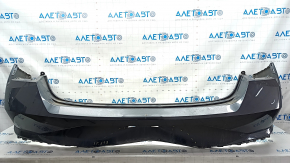 Rear bare bumper Hyundai Elantra 21-23 without parking sensors, graphite, dented, crack