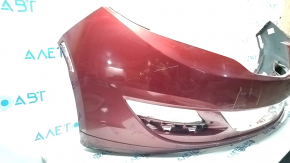 Front bumper bare Lincoln MKZ 13-16 red RR, cracked, worn, broken mount