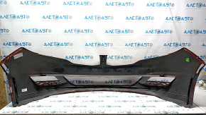 Front bumper bare Lincoln MKZ 13-16 red RR, cracked, worn, broken mount