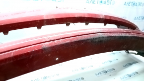 Front bumper bare Lincoln MKZ 13-16 red RR, cracked, worn, broken mount