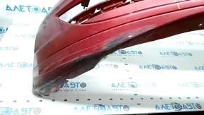 Front bumper bare Lincoln MKZ 13-16 red RR, cracked, worn, broken mount