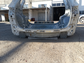 Rear panel Mazda CX-5 17- assembled 2 parts under BSM, on the body, white
