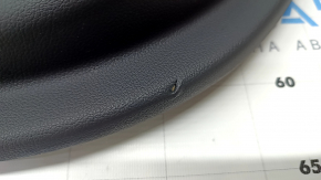 Door trim card front right BMW 5 G30 17-23 leather dark brown, molding gray rhombus, for seat memory, without speaker mesh, bump, scratches