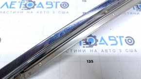 Upper door molding front left Lexus LS460 LS600h 07-12 chrome, trim black gloss, without plug, scuffs