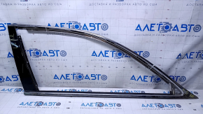 Upper door molding front right Lexus LS460 LS600h 07-12 chrome, trim black gloss, paint peeled off on the trim, without plug, scratches