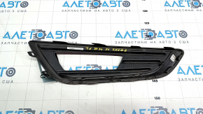 Bumper grille left Ford Focus mk3 15-18 rest for fog lights, type 1, black gloss