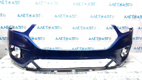 Front bumper bare Ford Escape MK3 17-19 rest, blue N6, cracked, rubbed