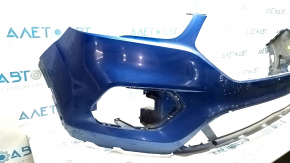Front bumper bare Ford Escape MK3 17-19 rest, blue N6, cracked, rubbed