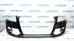 Bare front bumper Audi Q5 8R 13-17 rest, blue LX5R, for parking sensors, scratches, pressed
