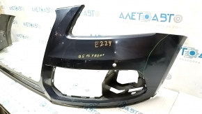Bare front bumper Audi Q5 8R 13-17 rest, blue LX5R, for parking sensors, scratches, pressed