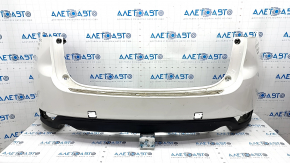 Rear bumper bare Mazda CX-5 17- white, scratches, dents, broken fasteners, torn