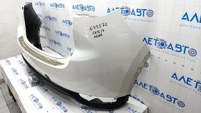 Rear bumper bare Mazda CX-5 17- white, scratches, dents, broken fasteners, torn