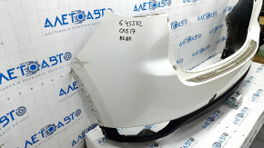 Rear bumper bare Mazda CX-5 17- white, scratches, dents, broken fasteners, torn