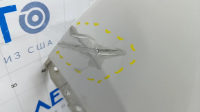 Rear bumper bare Mazda CX-5 17- white, scratches, dents, broken fasteners, torn