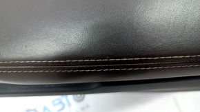 Console central armrest BMW 5 G30 17-23 leather black-brown, dark brown armrest, scratches